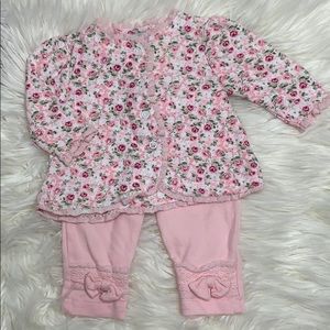 Harry & Violet set Top and bottoms Baby 0-3 months Floral